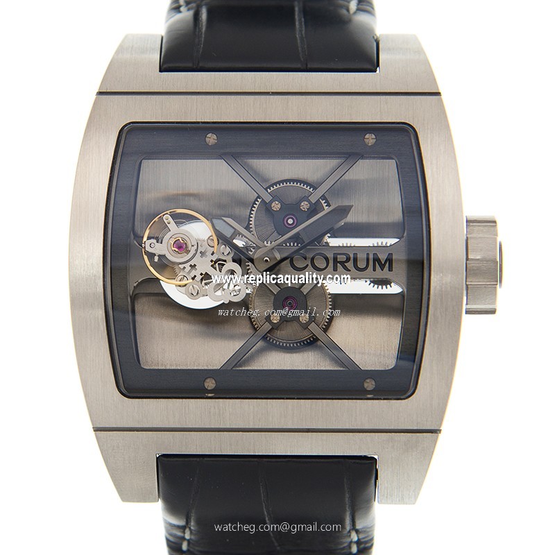 Corum BRIDGE 022.702.04/0F81 0000 Manual Wind Titanium Transparent Skull