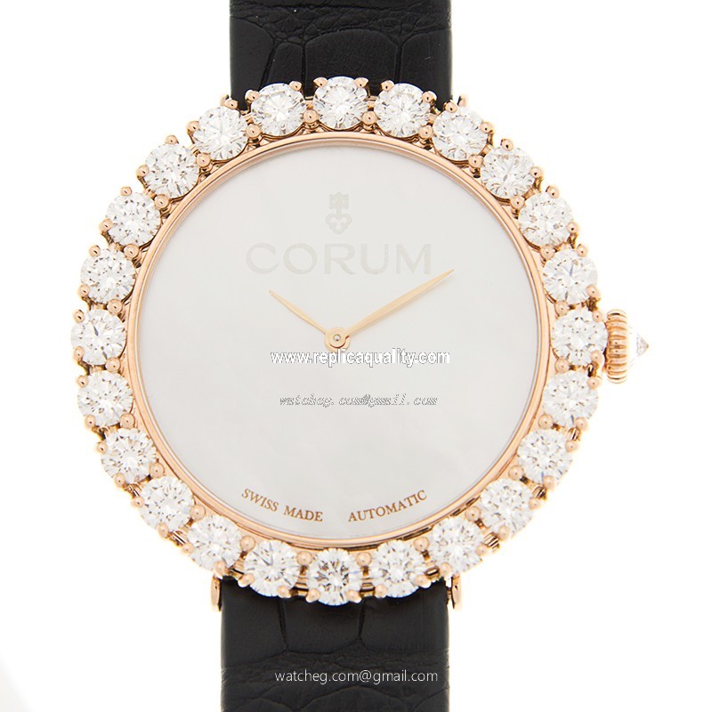Corum CLASSIQUE 058.100.85-0001 PN01 Automatic 18kt Rose Gold & Diamonds White