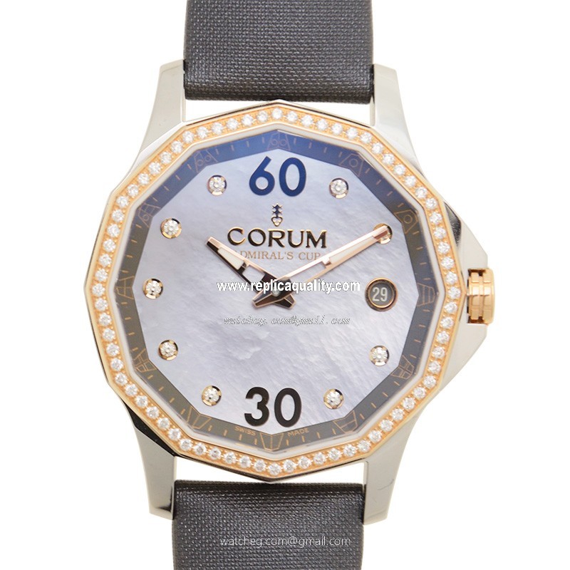 Corum ADMIRALS CUP 082.101.29-F149 PK10 Automatic 18kt Rose Magic & Diamond Gray