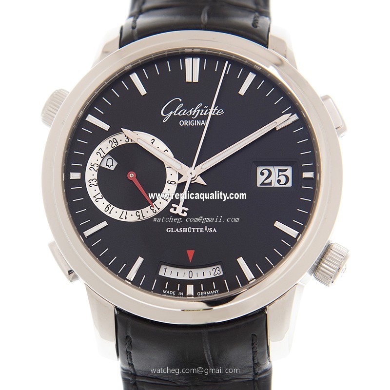 Glashutte SENATOR MANUAL WINDING SKELETONIZED 100-13-02-02-04 Automatic Stainless Steel Black