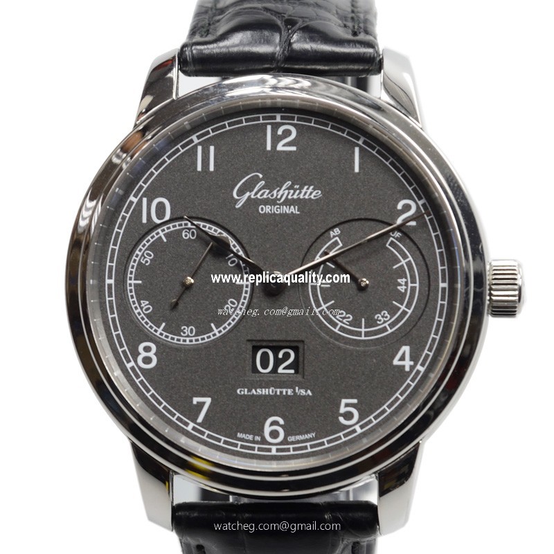 Glashutte SENATOR OBSERVER 100-14-02-02-04 Automatic Stainless Steel Dark Grey