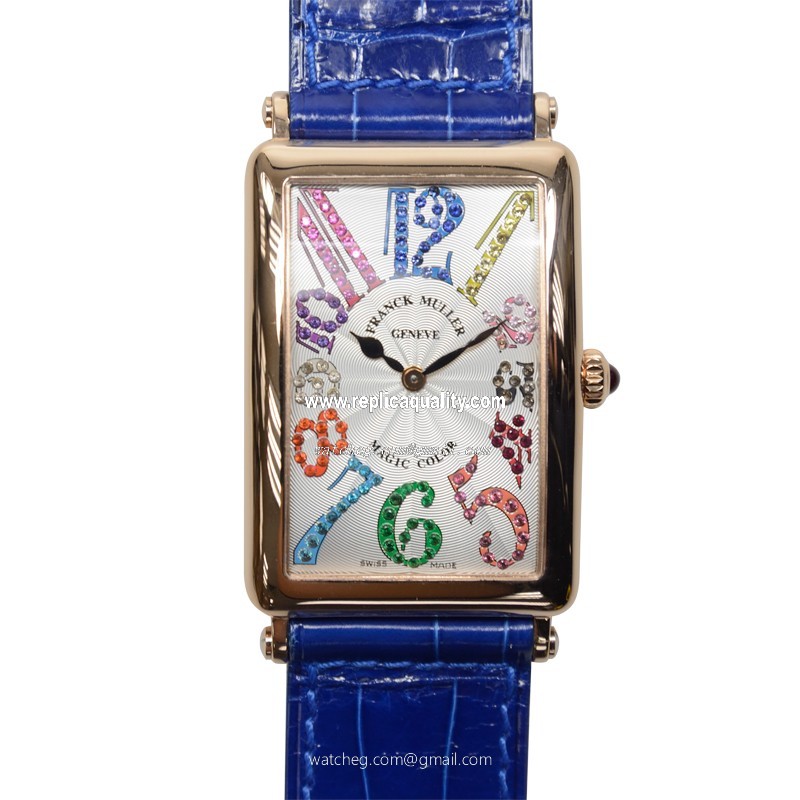 Franck Muller LONG ISLAND 1002 QZ MAG COL (5N) Quartz 18kt Rose Gold Silver