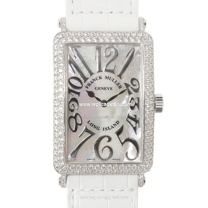 Franck Muller LONG ISLAND 1002 QZ REL MOP D (OG) Quartz 18kt White Gold & Diamond White