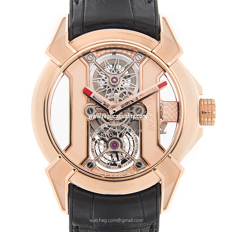 Jacob & Co EPIC X 101.40.PS.OP.A CC4A Automatic 18kt Rose Gold Transparent Skull