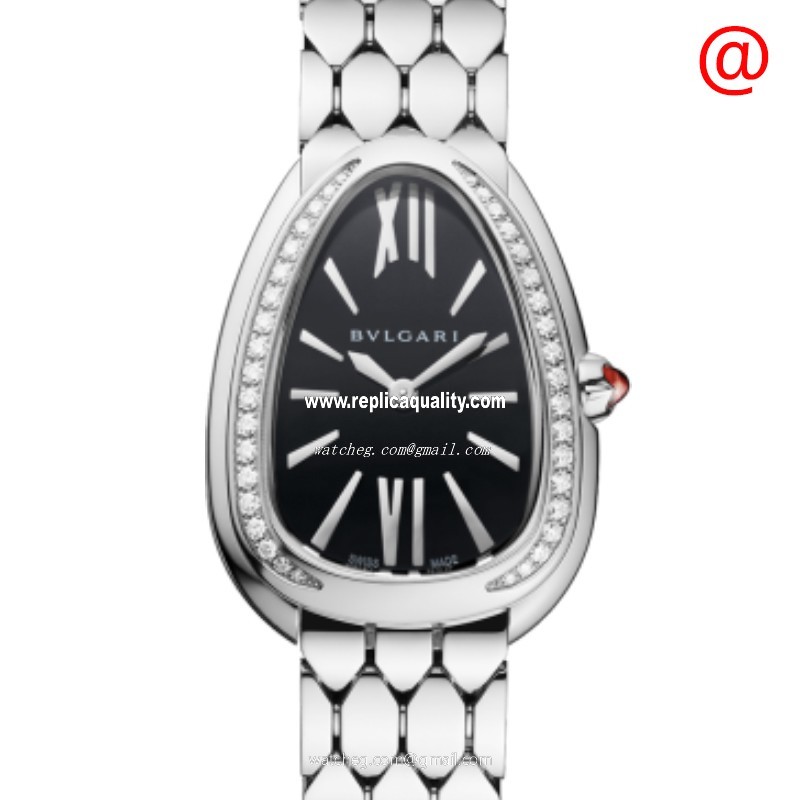 Bulgari SERPENTI SEDUTTORI 103449 Quartz Stainless Steel & Diamonds Black