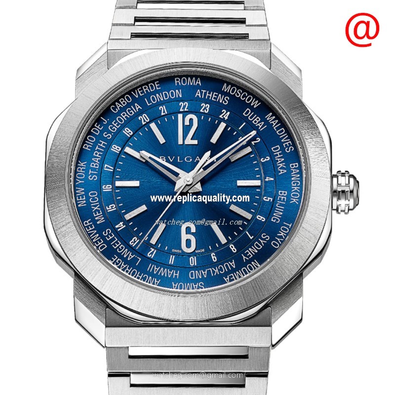 Bulgari OCTO ROMA 103481 Automatic Stainless Steel Blue