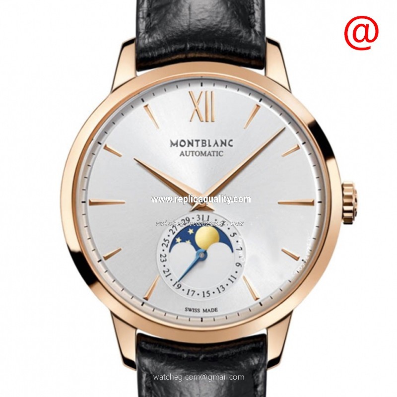 Mont Blanc HERITAGE SPIRIT 111185 Automatic 18kt Rose Gold Silver