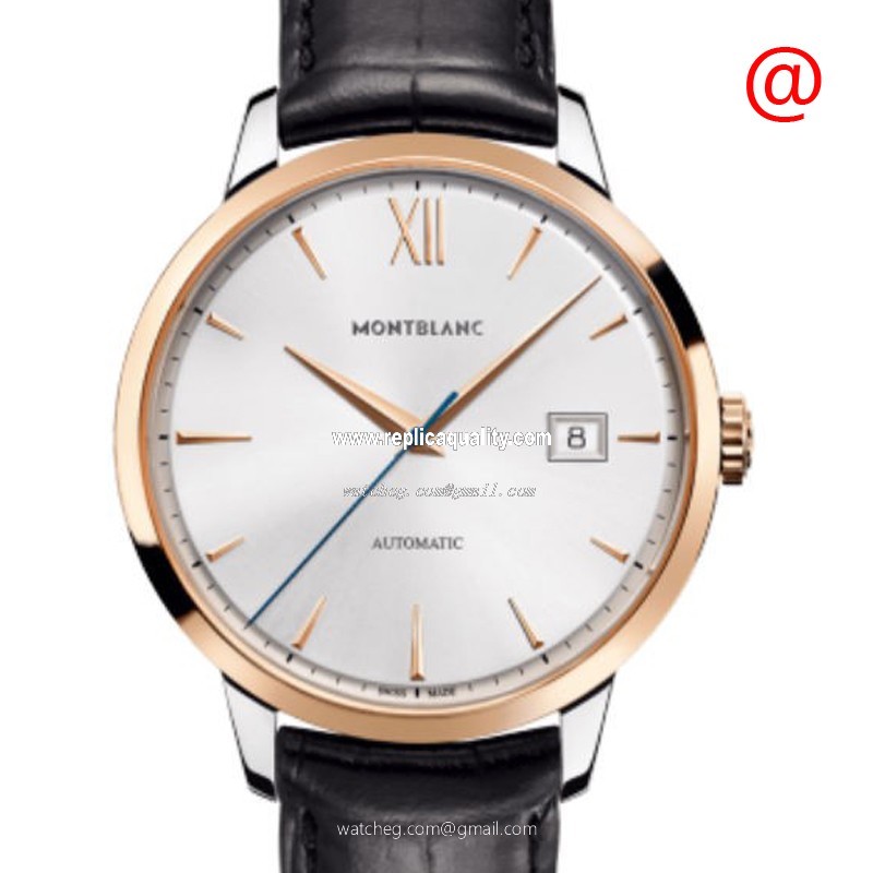 Mont Blanc MEISTERSTUCK HERITAGE 111624 Automatic 18kt Rose Gold & Steel Silver