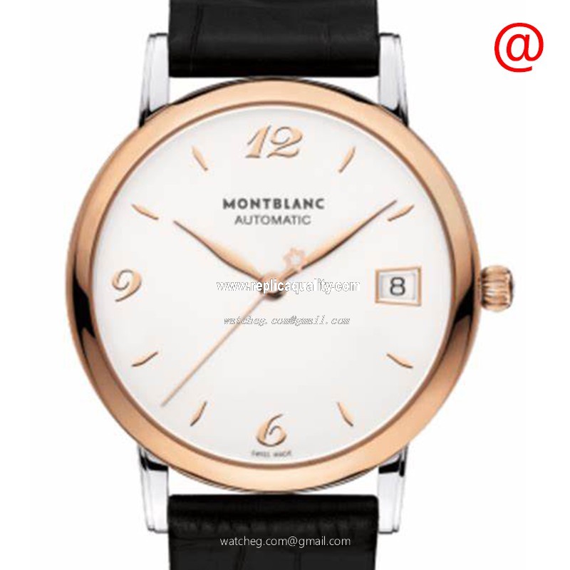 Mont Blanc STAR CLASSIQUE 112145 Automatic 18kt Rose Gold & Steel Silver