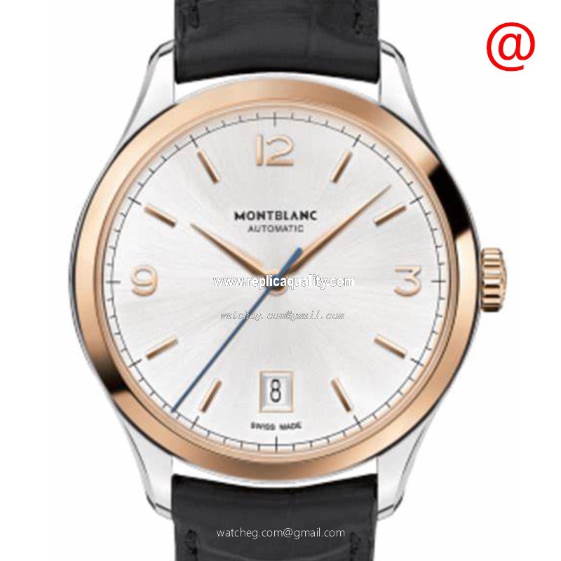 Mont Blanc HERITAGE 112521 Automatic 18kt Rose Gold & Steel Silver