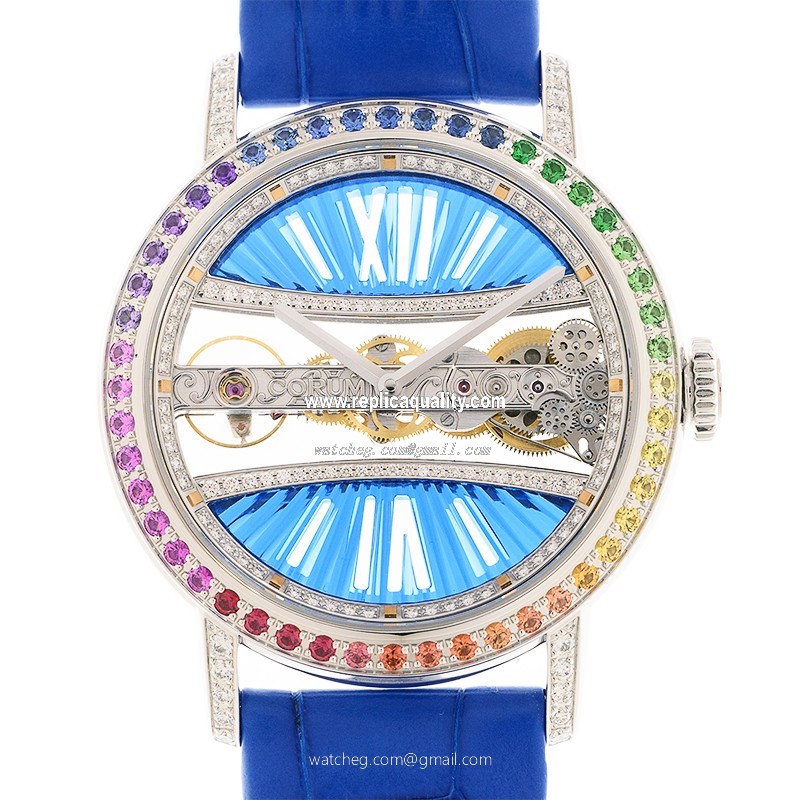 Corum GOLDEN BRIDGE 113.001.69/0F03 BD91G  Manual Wind 18kt White Gold & Diamond Transparent