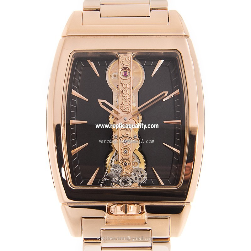 Corum GOLDEN BRIDGE 113.150.55/V100 FN02 Manual Wind 18kt Rose Gold Transparent Skull