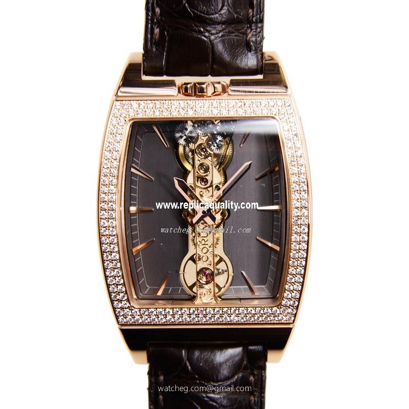Corum BRIDGE 113.151.85-0002 FK02 Manual Wind 18kt Rose Gold Dark grey