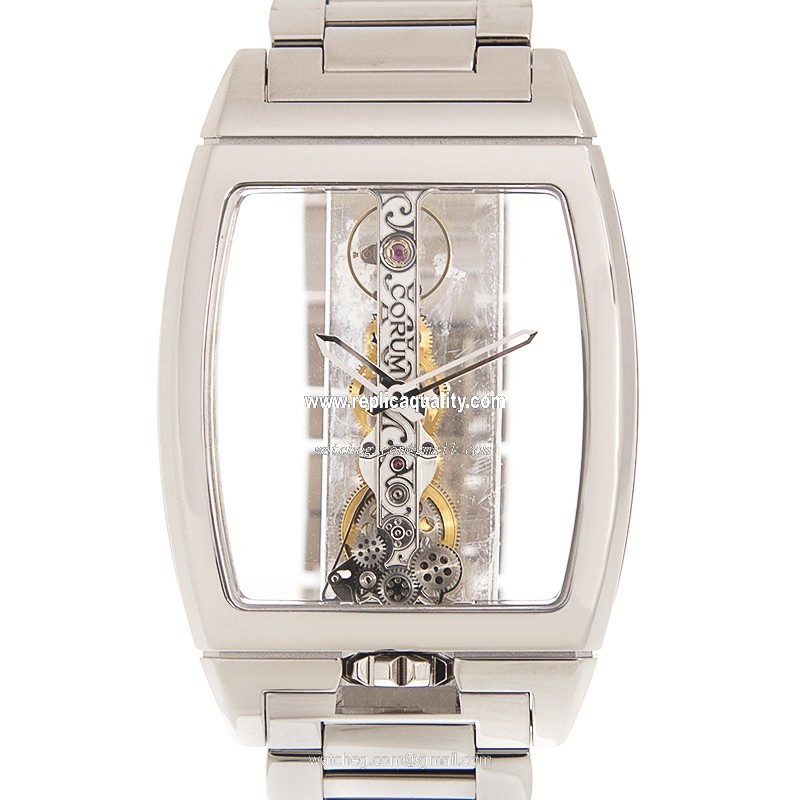 Corum BRIDGE 113.160.59/V100 0000 Manual Wind 18kt White Gold Transparent