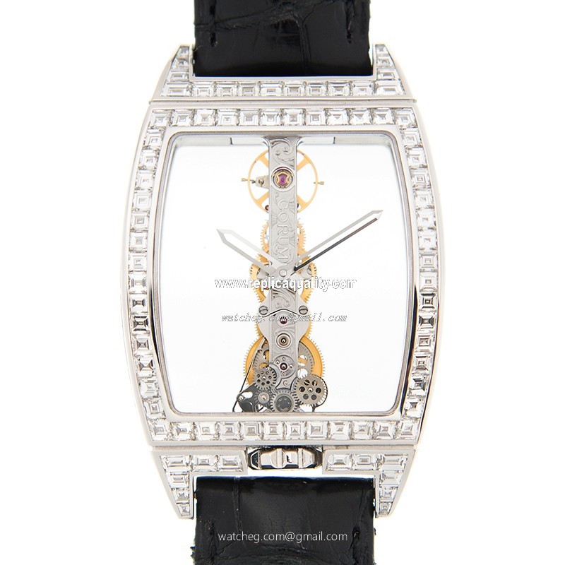 Corum BRIDGE 113.169.69/0001 0000 Manual Wind 18kt White Gold & Diamond Transparent