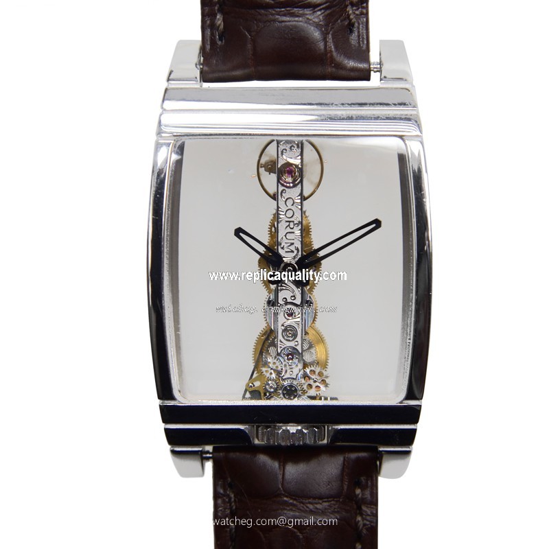 Corum BRIDGE 113.550.59-0001 000G Manual Wind 18kt White Gold Silver