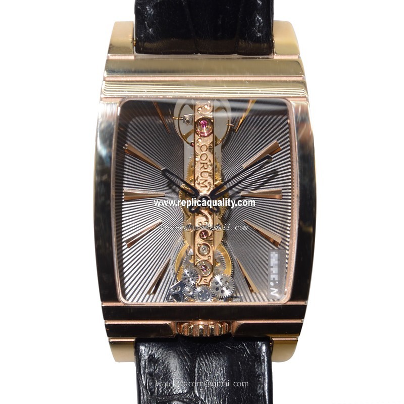 Corum BRIDGE 113.770.55-0001 GK01 Manual Wind 18kt Rose Gold Transparent Skull