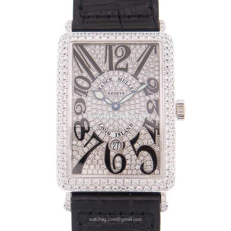 Franck Muller LONG ISLAND 1150 SC D CD (OG) Automatic 18kt White Gold & Diamond Silver