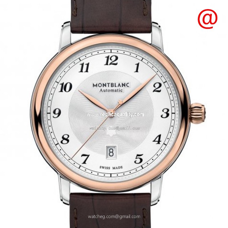 Mont Blanc STAR LEGACY 117576 Automatic 18kt Rose Gold & Steel Silver