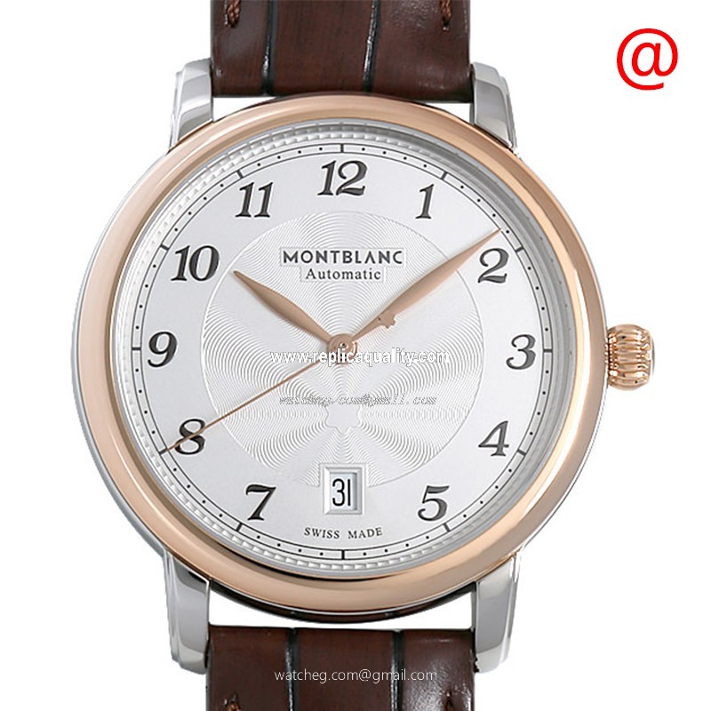 Mont Blanc STAR LEGACY 117577 Automatic 18kt Rose Gold & Steel Silver