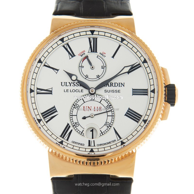 Ulysse Nardin MARINE 1186-122/40 Automatic 18kt Rose Gold White