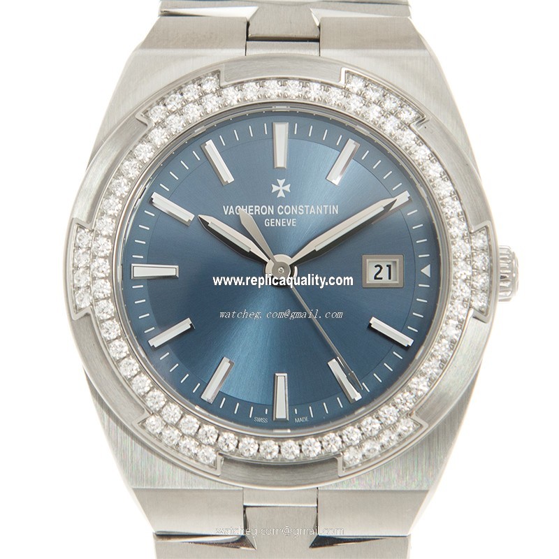 Vacheron Constantin OVERSEAS 1205V/100A-B590 Quartz Stainless Steel & Diamonds Blue