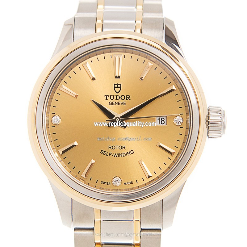 Tudor STYLE 12103-65013-369DI-CH Automatic 18kt Gold & Steel Gold