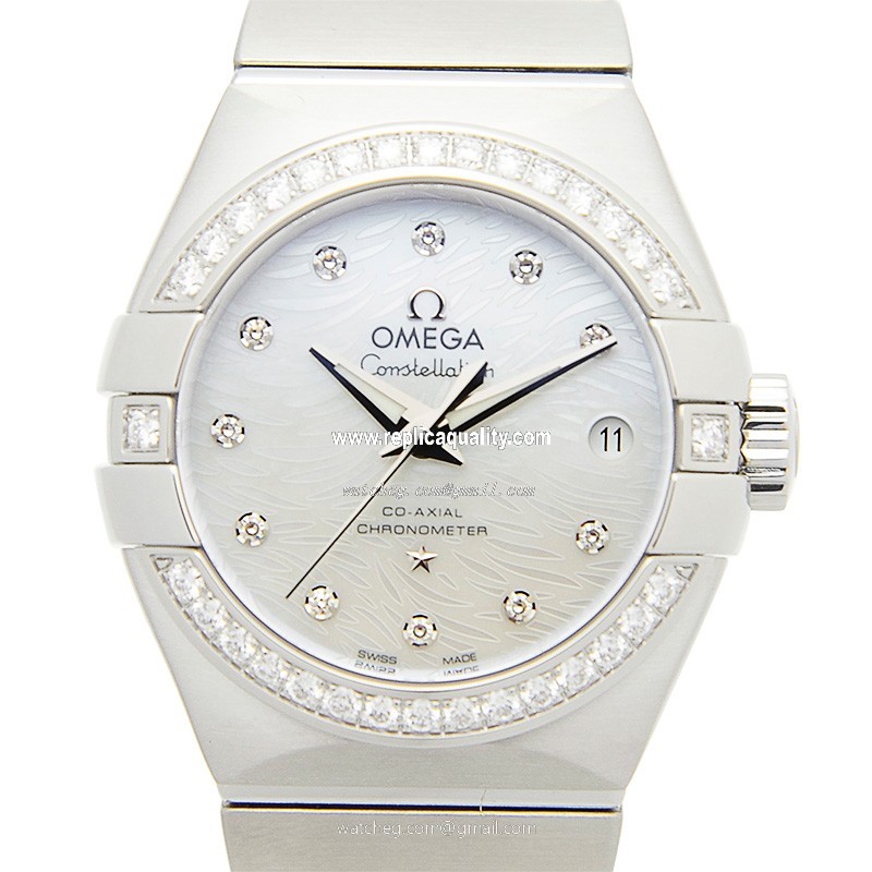 Omega CONSTELLATION 123.15.27.20.55.003 Automatic Stainless Steel & Diamonds White