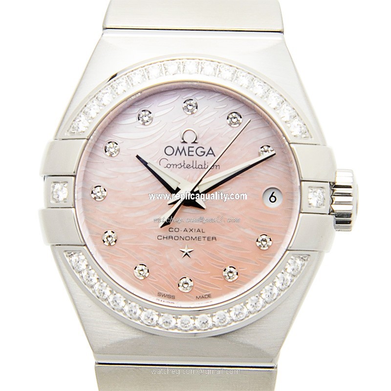Omega CONSTELLATION 123.15.27.20.57.002 Automatic Stainless Steel & Diamonds Pink