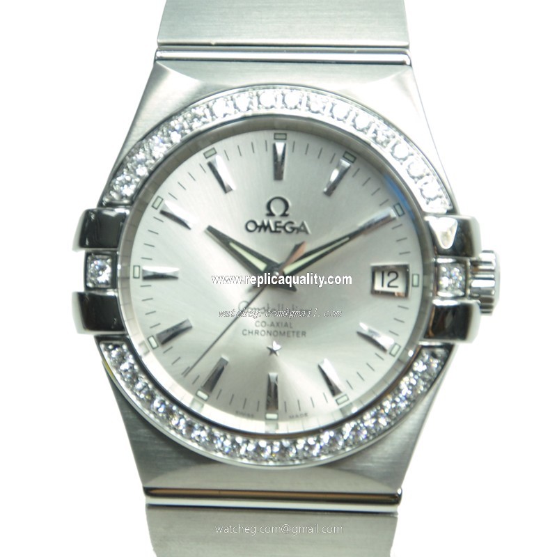 Omega CONSTELLATION 123.15.35.20.02.001 Automatic Stainless Steel & Diamonds Silver