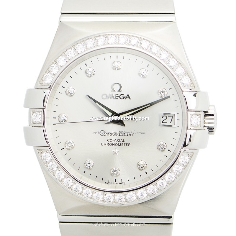Omega CONSTELLATION 123.15.35.20.52.001 Automatic Stainless Steel & Diamonds Silver