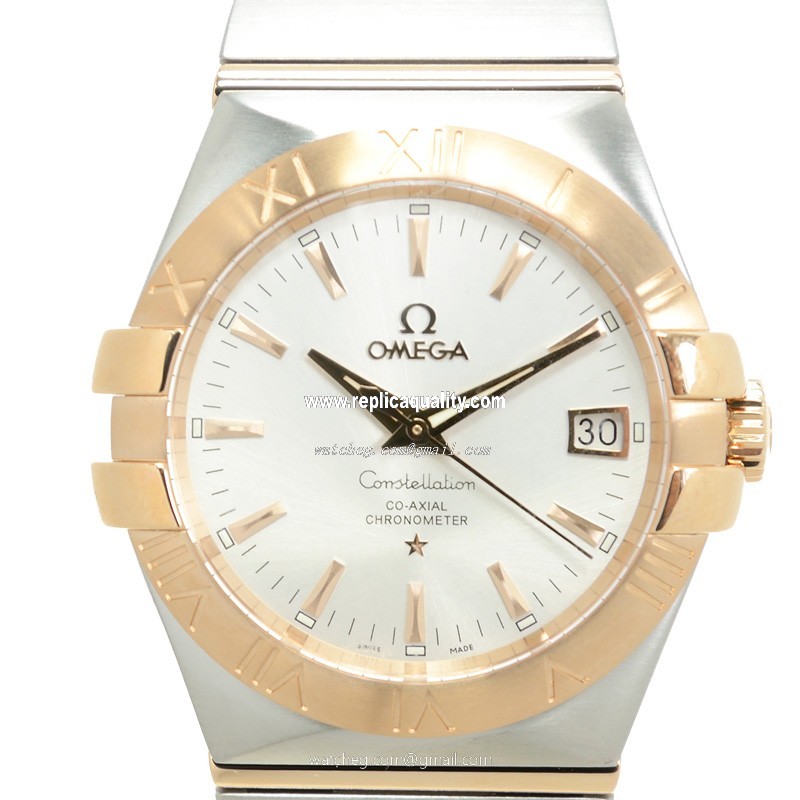 Omega CONSTELLATION 123.20.35.20.02.001 Automatic 18kt Rose Gold & Steel Silver