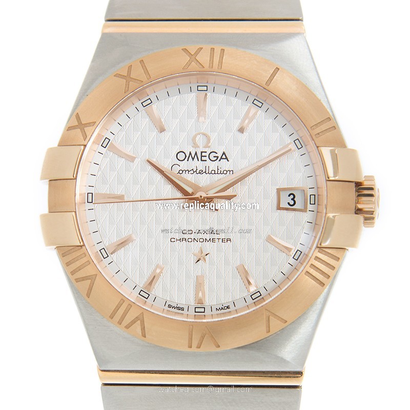 Omega CONSTELLATION 123.20.35.20.02.005 Automatic 18kt Rose Gold & Steel Silver