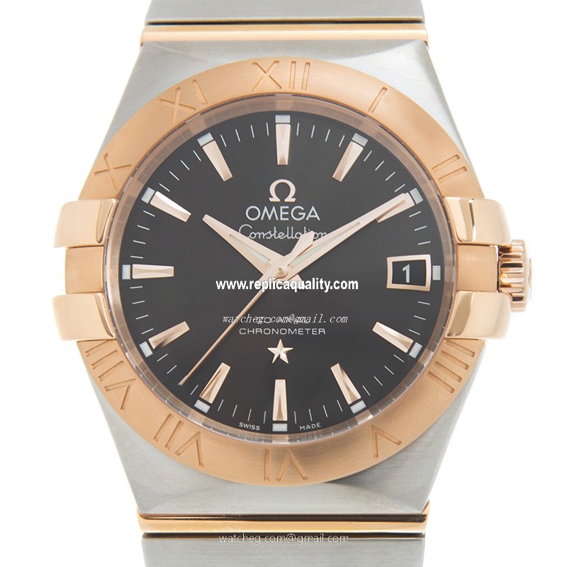 Omega CONSTELLATION 123.20.35.20.06.002 Automatic 18kt Rose Gold & Steel Gray