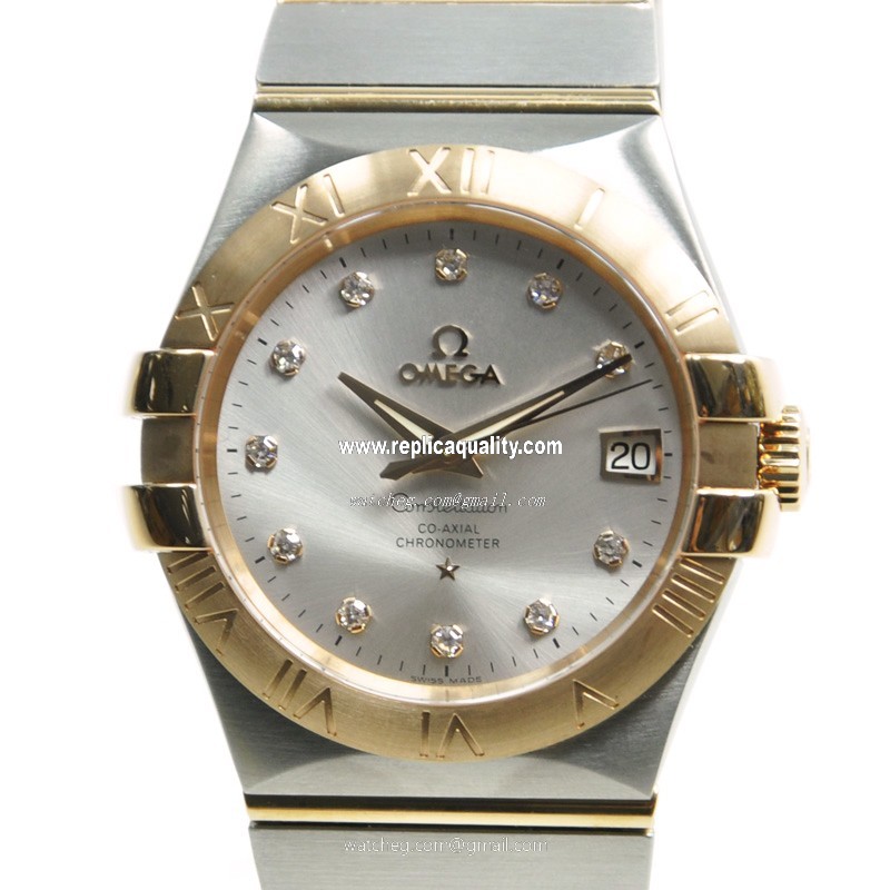 Omega CONSTELLATION 123.20.35.20.52.001 Automatic 18kt Rose Gold & Steel Silver