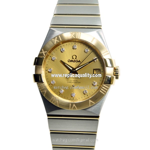 Omega CONSTELLATION 123.20.35.20.58.001 Automatic 18kt Gold & Steel Gold