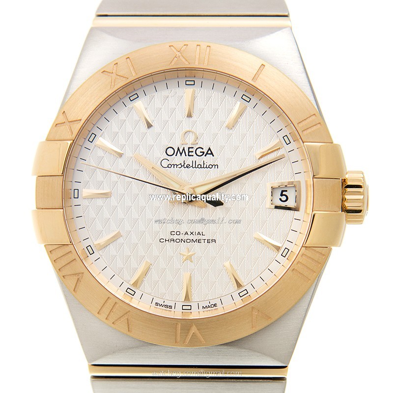 Omega CONSTELLATION 123.20.38.21.02.009 Automatic 18kt Gold & Steel Silvery & White