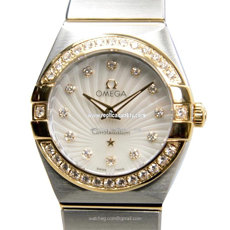 Omega CONSTELLATION 123.25.24.60.55.004 Quartz 18kt Gold & Diamond & Steel White