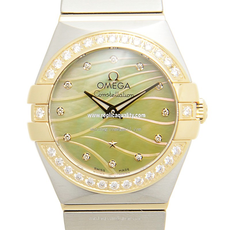 Omega CONSTELLATION 123.25.24.60.57.001 Quartz 18kt Gold & Diamond & Steel Gold