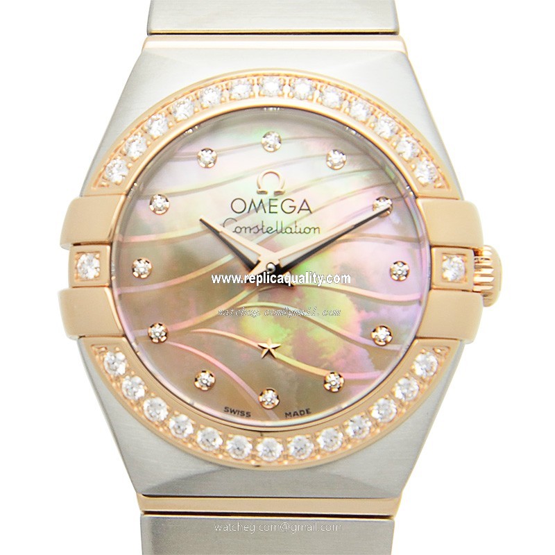Omega CONSTELLATION 123.25.24.60.57.002 Quartz 18kt Rose Magic & Diamond Pink