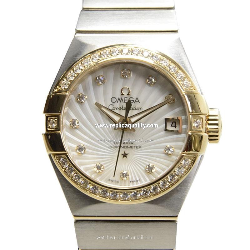 Omega CONSTELLATION 123.25.27.20.55.002 Automatic 18kt Gold & Diamond & Steel White