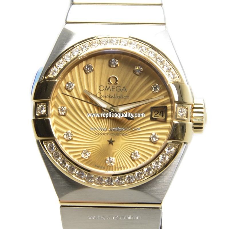 Omega CONSTELLATION 123.25.27.20.58.001 Automatic 18kt Gold & Diamond & Steel Gold