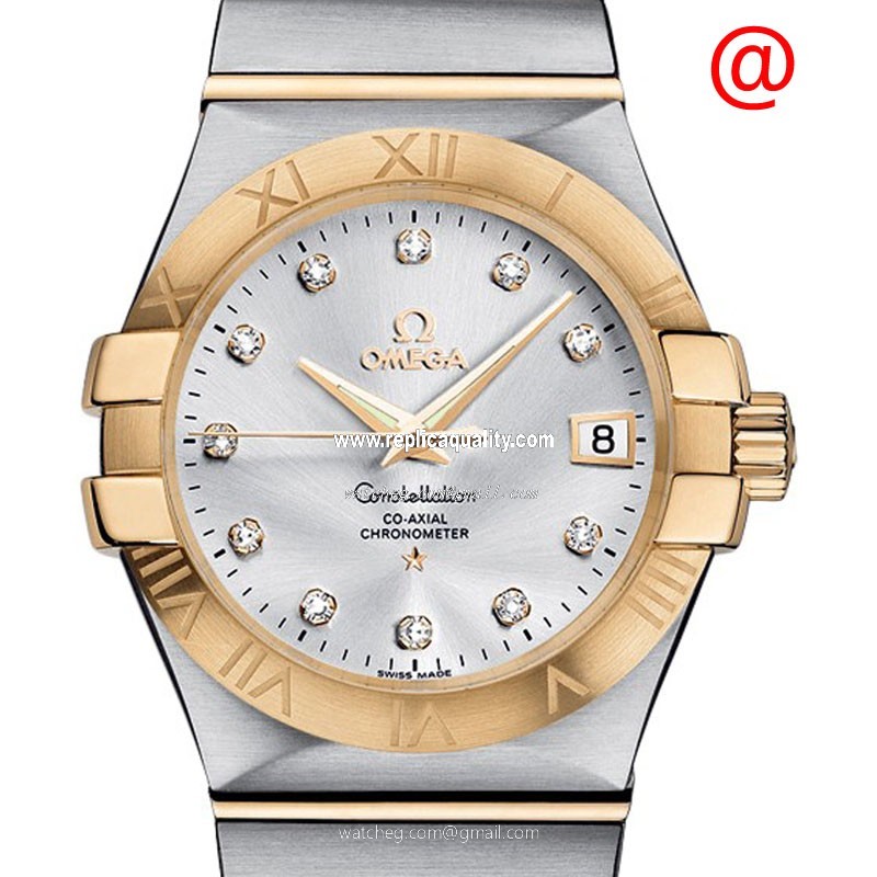 Omega CONSTELLATION 123.25.35.20.52.002 Automatic 18kt Gold & Steel Silver