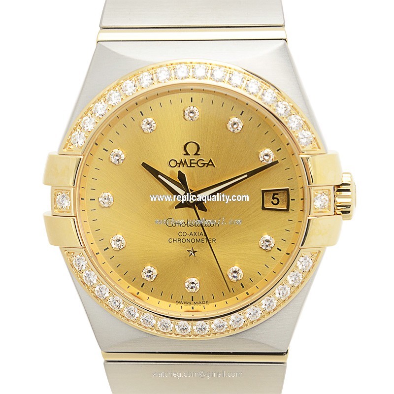 Omega CONSTELLATION 123.25.35.20.58.001 Automatic 18kt Gold & Diamond & Steel Gold