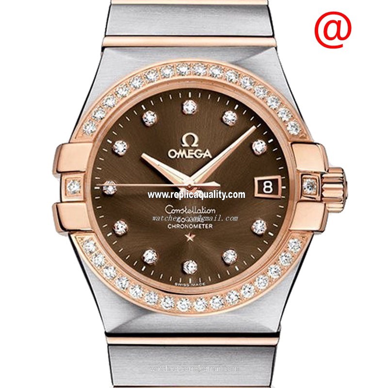 Omega CONSTELLATION 123.25.35.20.63.001 Automatic 18kt Rose Gold & Steel Brown