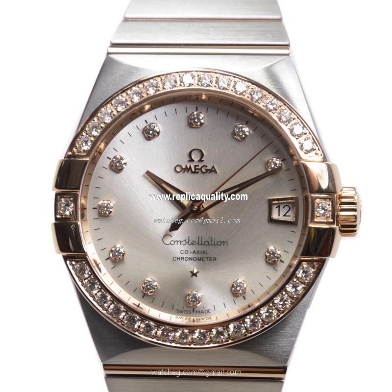 Omega CONSTELLATION 123.25.38.21.52.001 Automatic 18kt Rose Magic & Diamond Silver