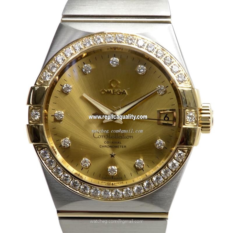 Omega CONSTELLATION 123.25.38.21.58.001 Automatic 18kt Gold & Diamond & Steel Gold