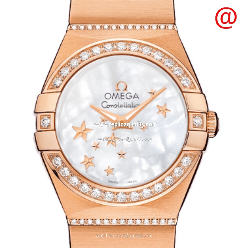Omega CONSTELLATION 123.55.24.60.05.004 Quartz 18kt Rose Gold & Diamonds White