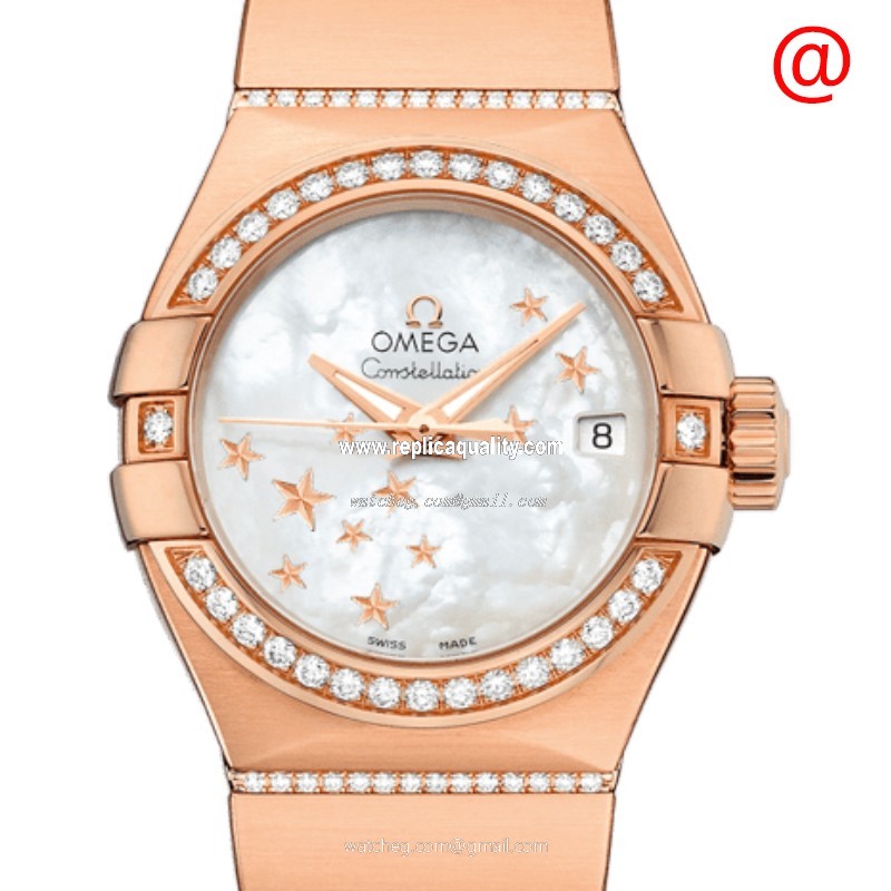 Omega CONSTELLATION 123.55.27.20.05.004 Automatic 18kt Rose Gold & Diamonds White