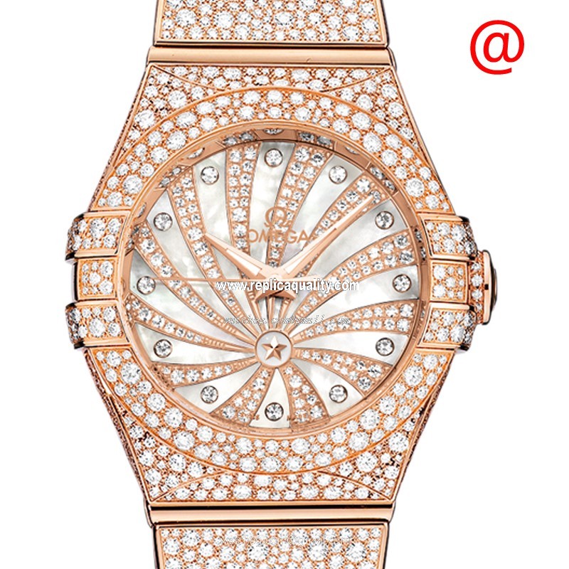Omega CONSTELLATION 123.55.31.20.55.006 Automatic 18kt Rose Gold & Diamonds White